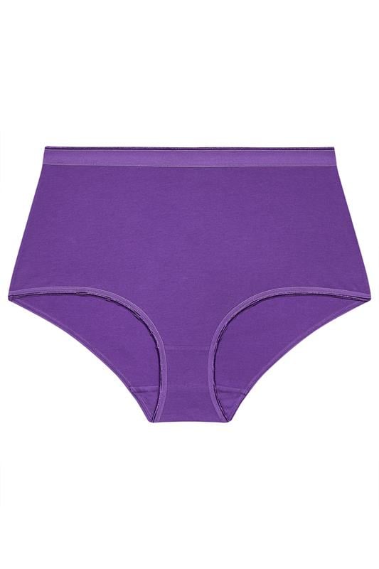 YOURSET 5 PACK Plus Size Purple Ditsy Print Full Briefs | Yours Clothing 9
