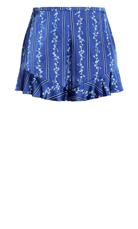 City Chic Blue Floral Stripe Pyjama Short Set 6
