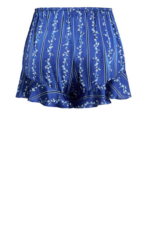 City Chic Blue Floral Stripe Pyjama Short Set 7