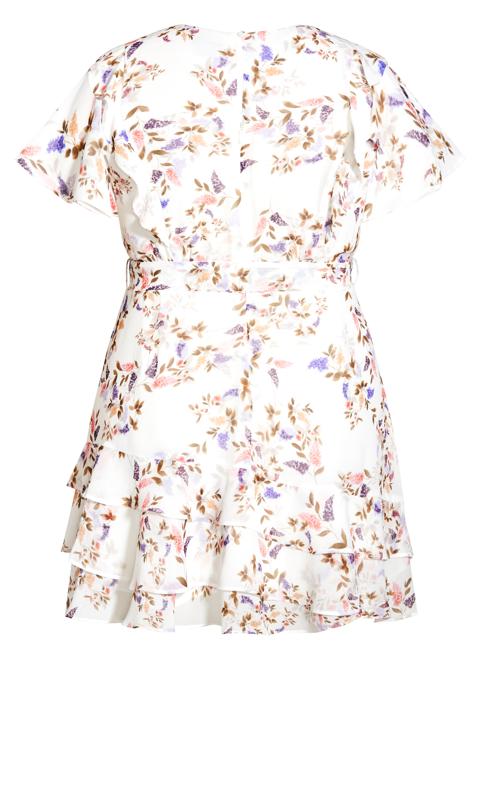 Abigail Ivory Floral Flutter Sleeve Mini Dress 6