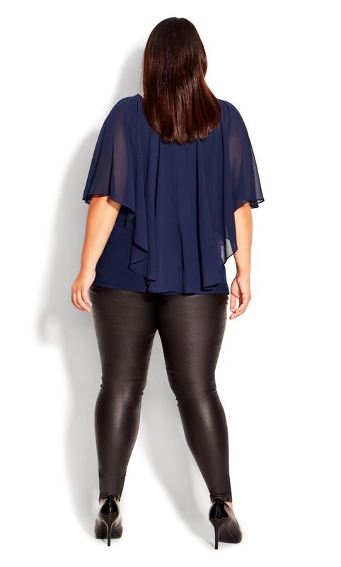 Evans Navy Oversized Frill Top 9