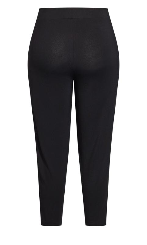 Jersey Tapered Black Trousers 6