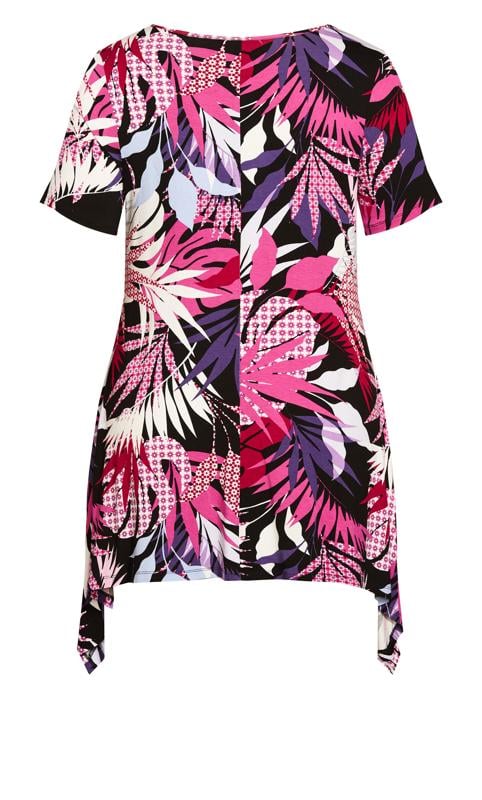 Ayla Pink Print Mesh Sleeve Tunic 5