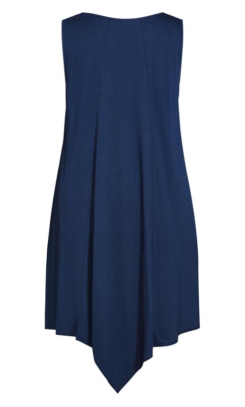 Evans Navy Plain Double Layer Dress 9