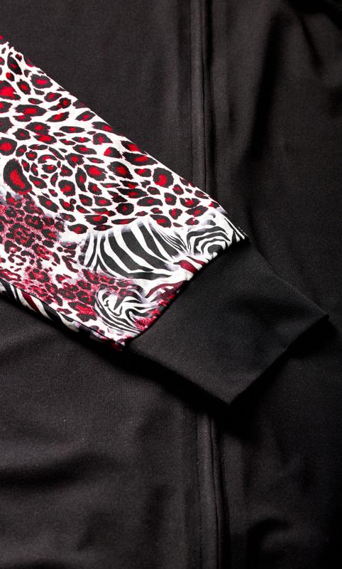 Raspberry Animal Print Sleeve Jacket 8