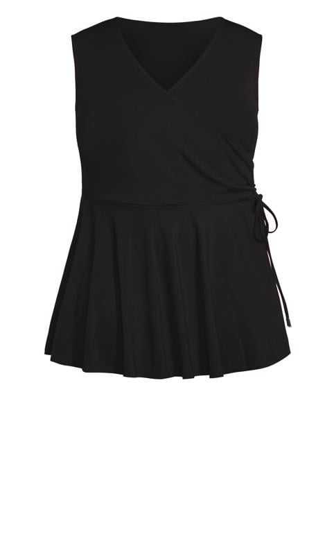 Evans Black Swing Peplum Top 6