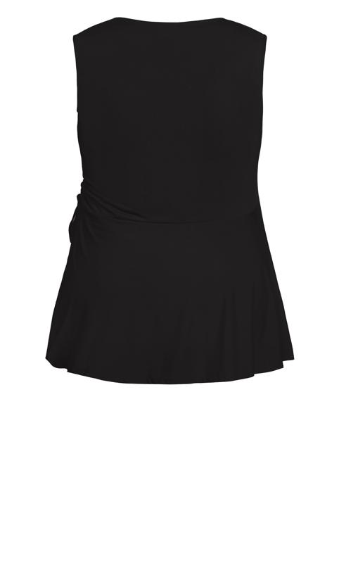 Evans Black Swing Peplum Top 7