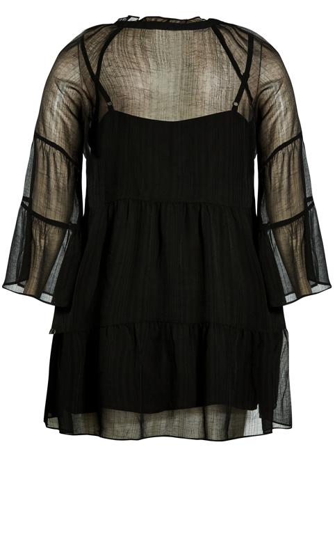 Valin Mini Black Plain Dress 5