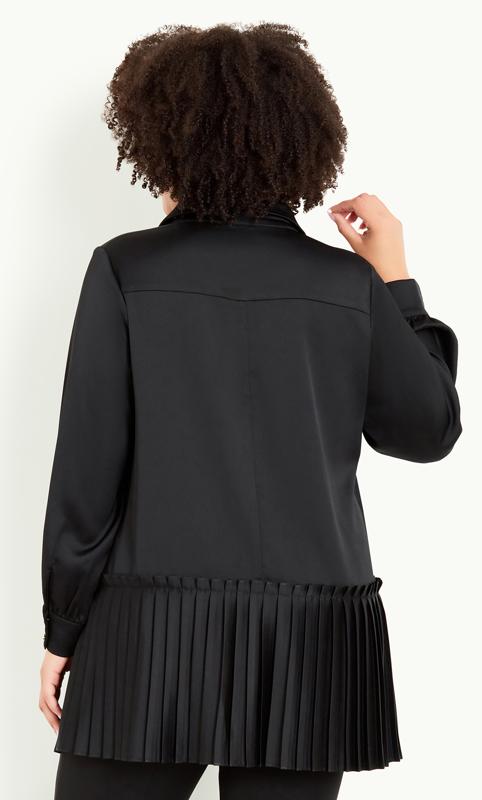 Evans Black Pleat Hem Shirt 2