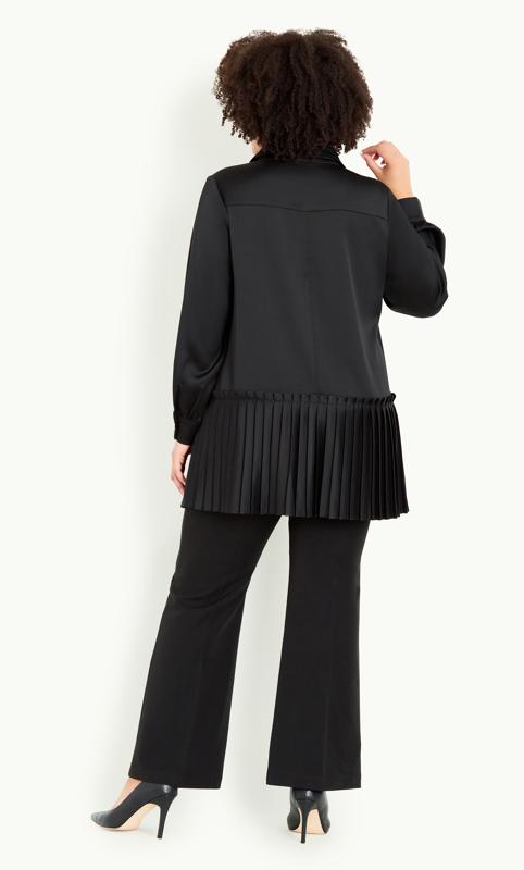 Evans Black Pleat Hem Shirt 4