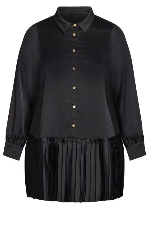 Evans Black Pleat Hem Shirt 5