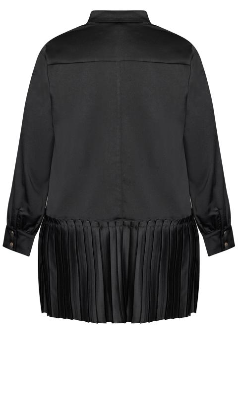 Evans Black Pleat Hem Shirt 6