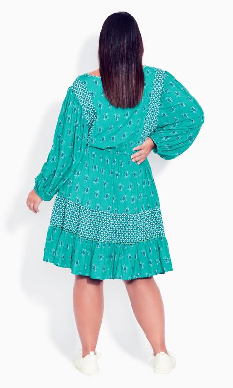 Avenue Green Geometric Tunic Dress 2