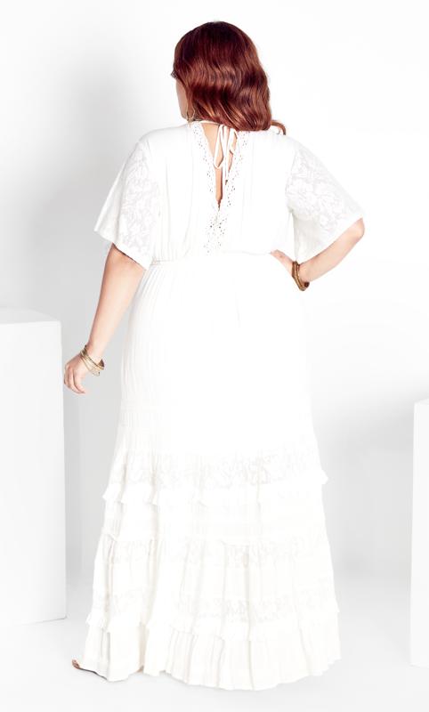 Trixie Lace Trim White Maxi Dress 3