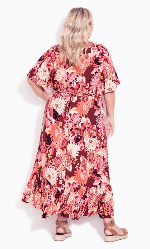 Sasha Pink Dahlia Flutter Sleeve Maxi Dress 2