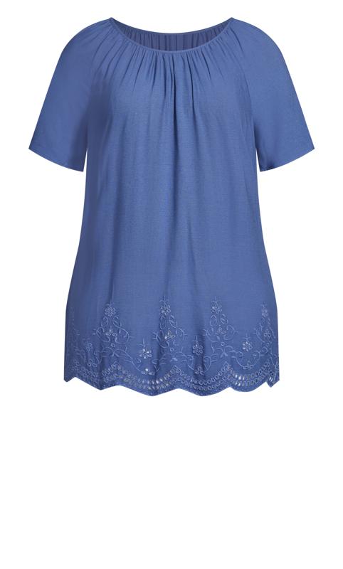 Evans Blue Payton Embroidered Top 5