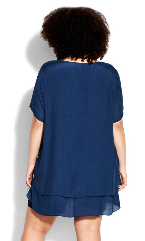Evans Navy Marion Caged Tunic 3