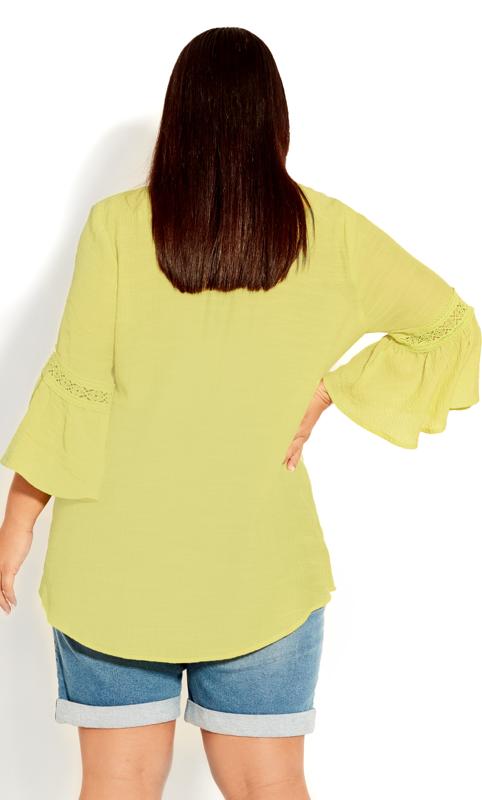 Pleat Bell Sleeve Citrus Lace Tunic 3