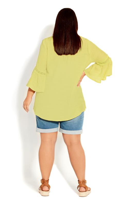 Pleat Bell Sleeve Citrus Lace Tunic 4