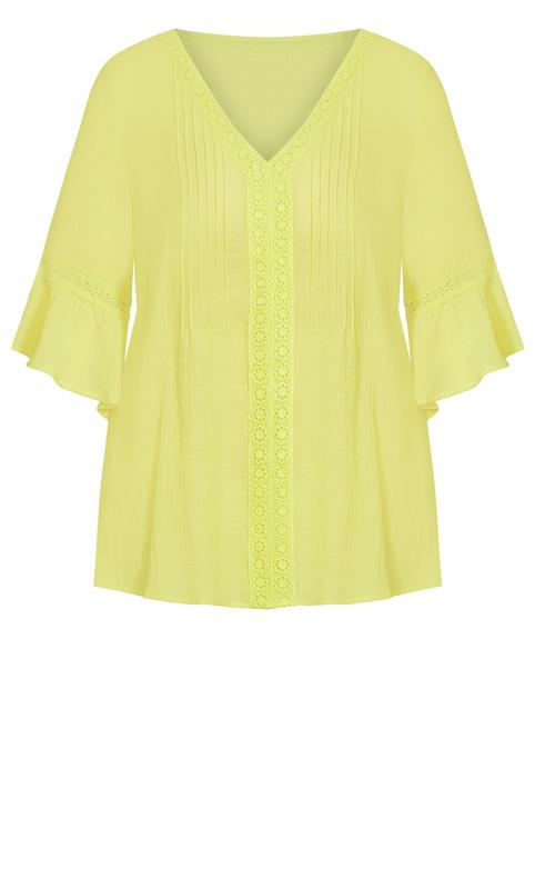 Pleat Bell Sleeve Citrus Lace Tunic 5