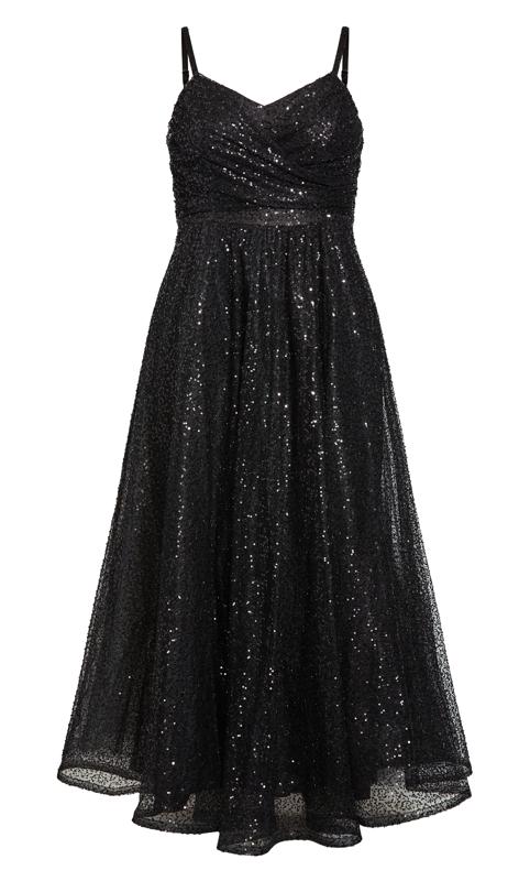 Sophia Black Sequin Maxi Dress 4