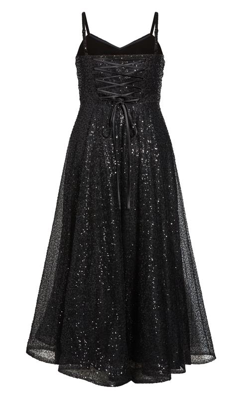 Sophia Black Sequin Maxi Dress 5