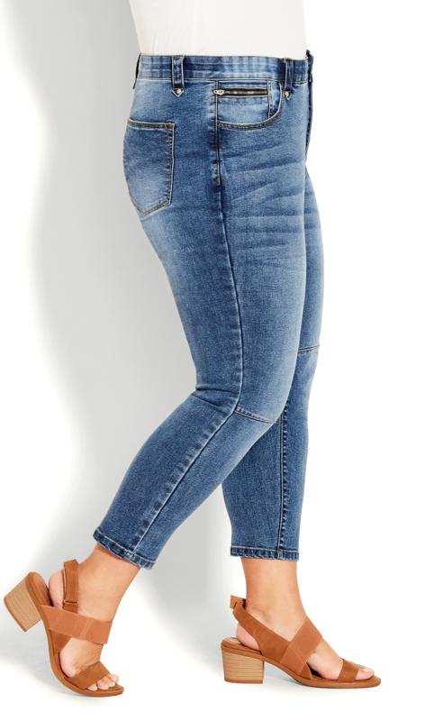 Evans Blue Mid Wash Skinny Jeans 5