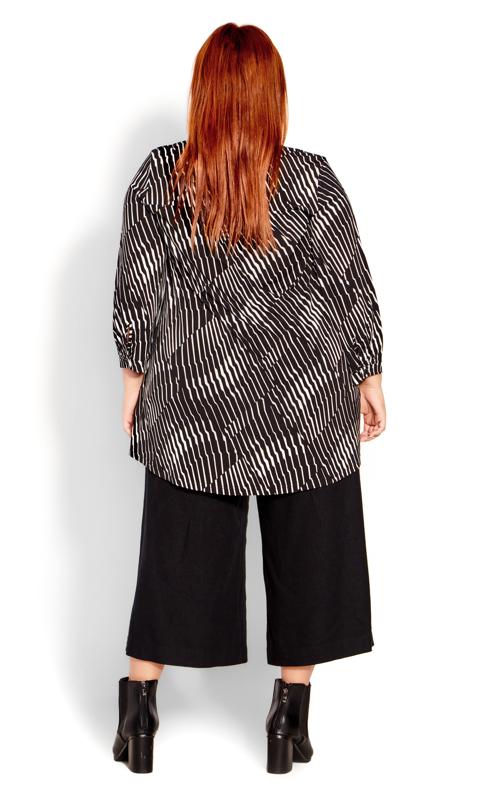 Evans Black Mono Abstract Shirt 3