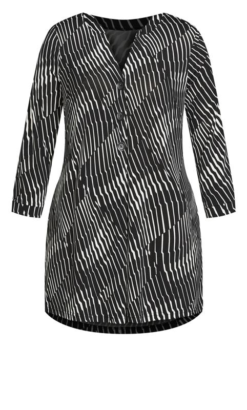 Evans Black Mono Abstract Shirt 4