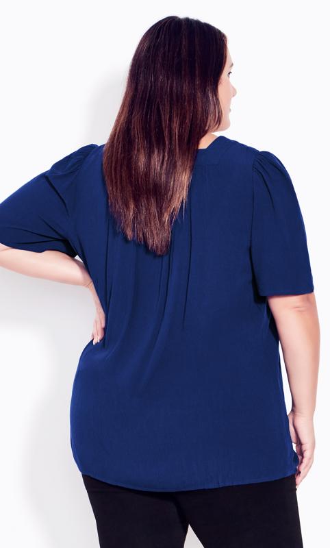 Evans Dark Blue Square Neck Top 2