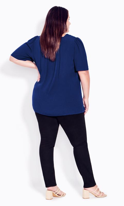 Evans Dark Blue Square Neck Top 4