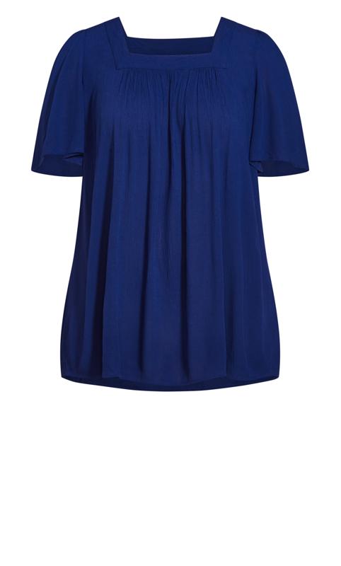 Evans Dark Blue Square Neck Top 5