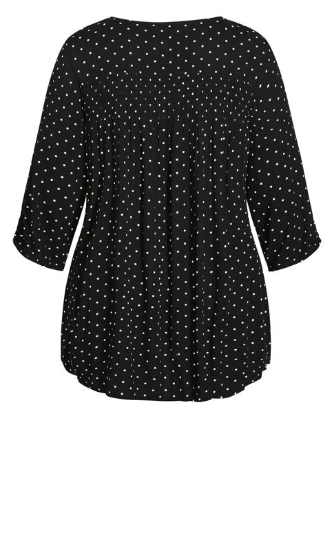 Evans Black Polka Dot Long Sleeve Shirt 5