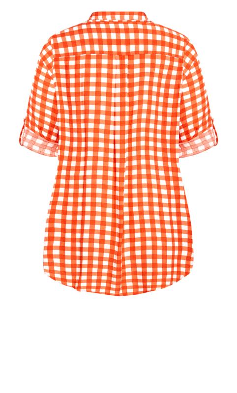 Izabel Check Tangerine Shirt 6