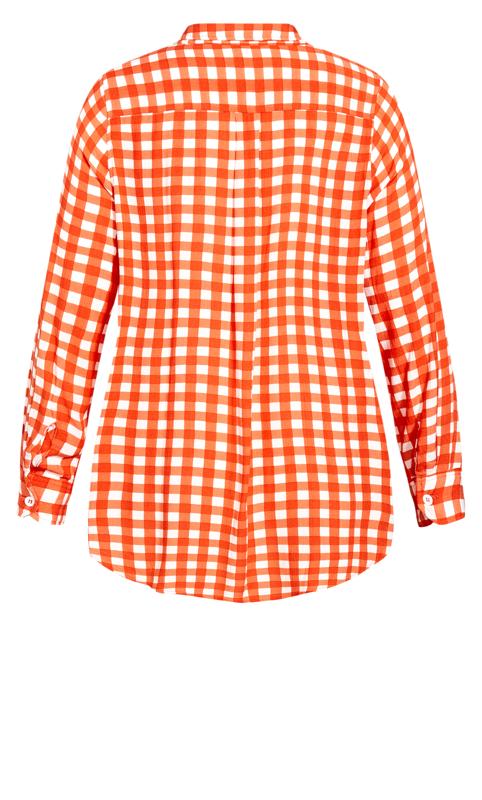 Izabel Check Tangerine Shirt 7
