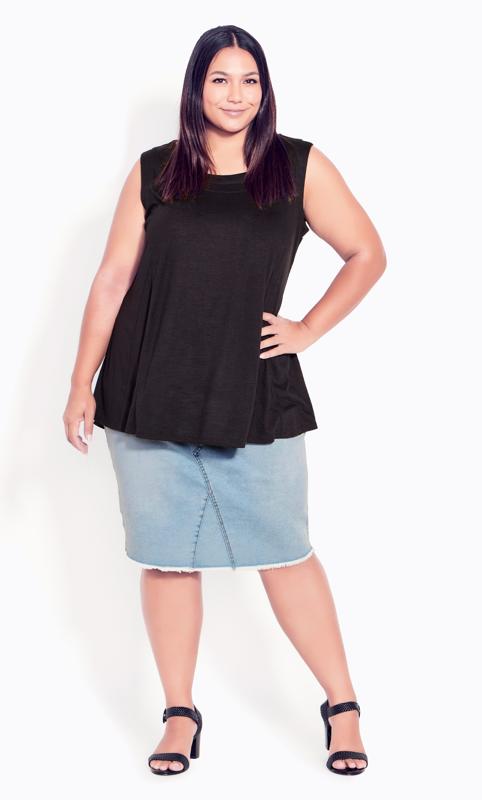 Top-stitching Bodycon Denim Skirt | SHEIN UK