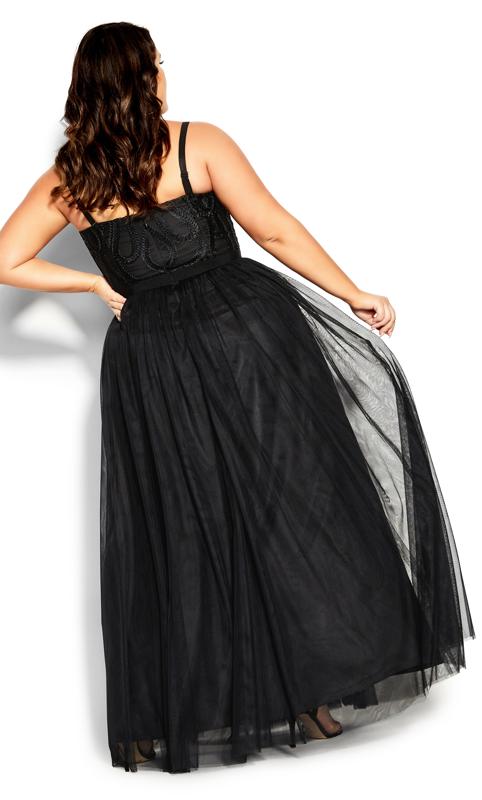 Antonia Tulle Black Maxi Dress 5