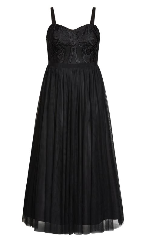 Antonia Tulle Black Maxi Dress 8