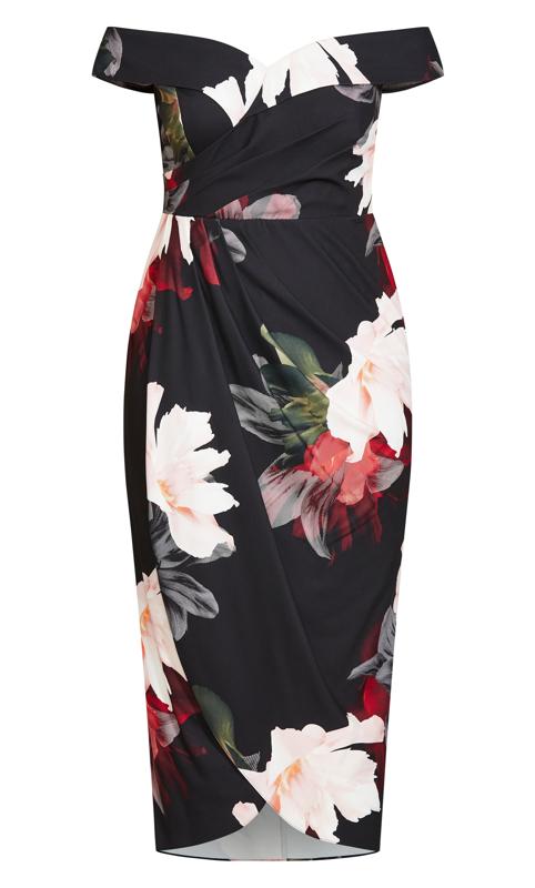 Pixel Floral Off-Shoulder Maxi Dress 4
