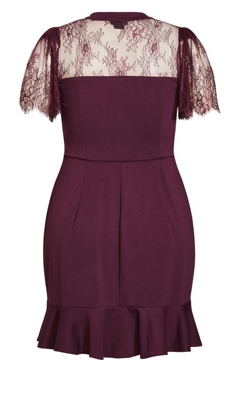Goldie Mulberry Lace Detail Mini Dress 5