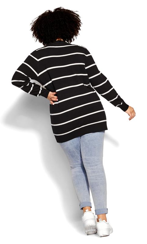 Evans Black Stripe Print Jumper 5