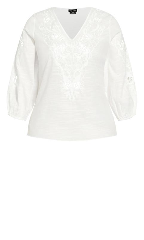 Evans White Broderie Anglaise Blouse 5