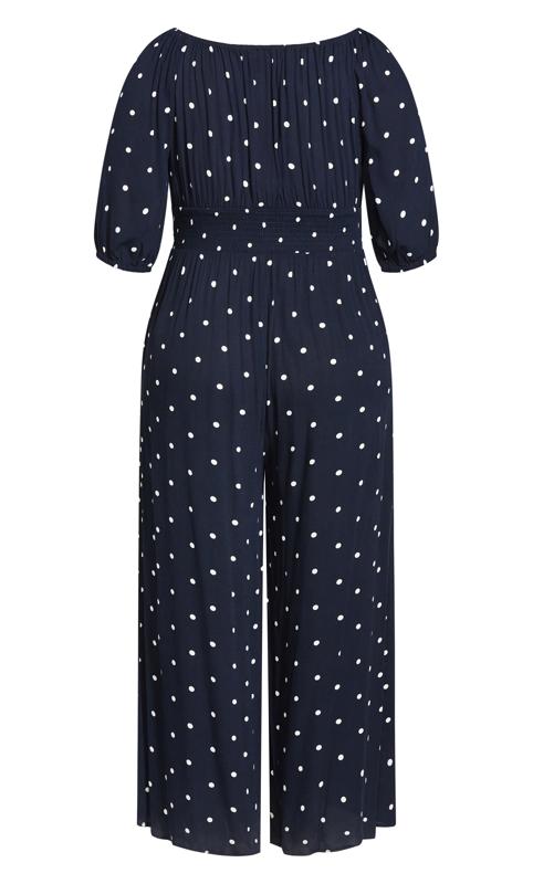 Luna Navy Spotted Sweetheart Jumpsuit 6