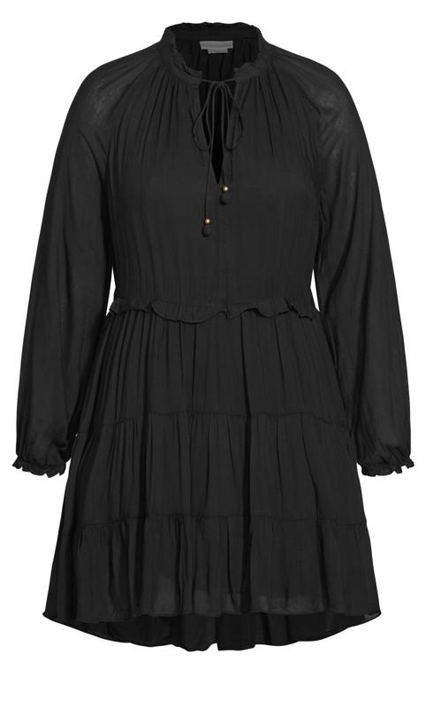 Evans Black Tiered Mini Dress 5