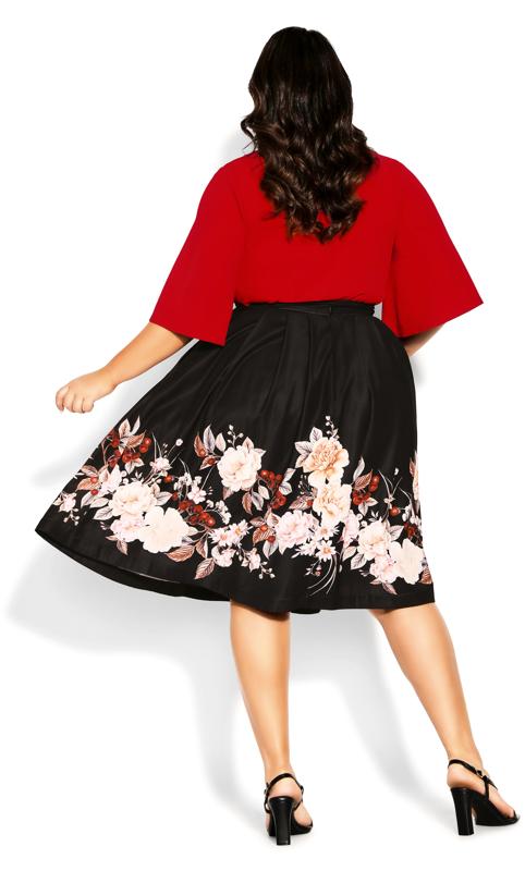 Sophia Floral Black Skirt 4
