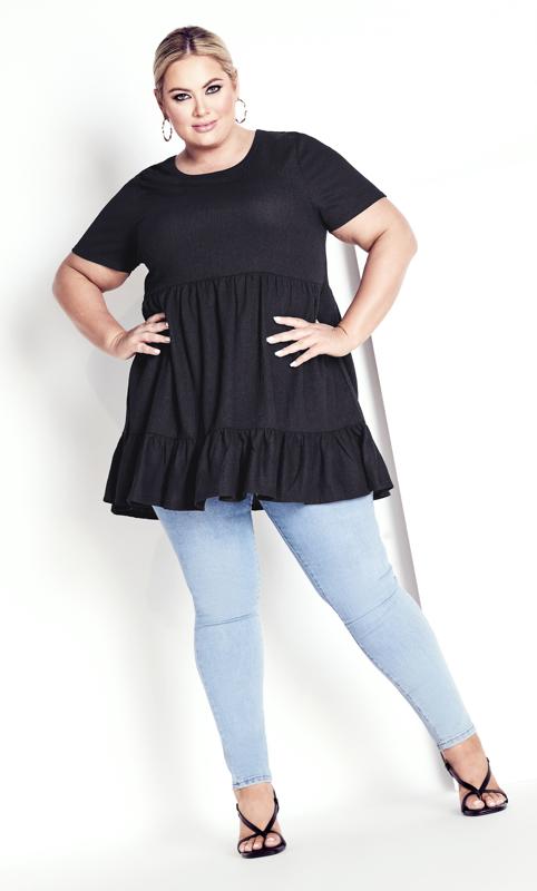 Evans Black Soraya Texture Tunic 4