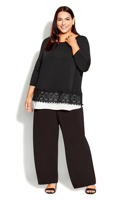 Evans Black Inta Lace Top 2