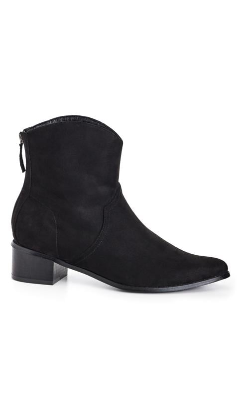 Plus Size  City Chic Black WIDE FIT Western Ankle Boot