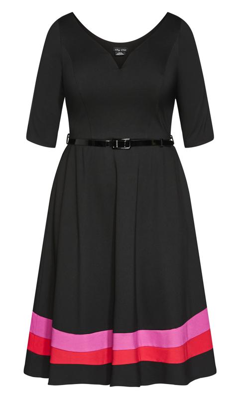 Marlee Notched V-neckline Hot Pink Mini Dress 4