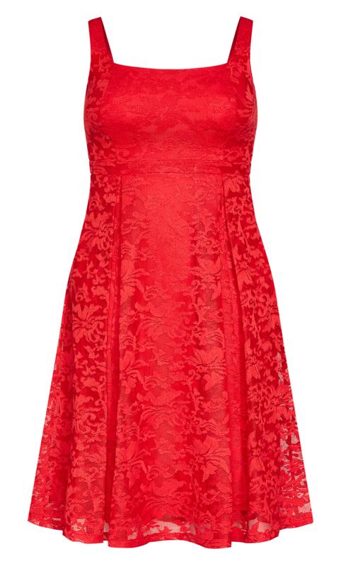 Jackie O Red Lace A-line Dress 4